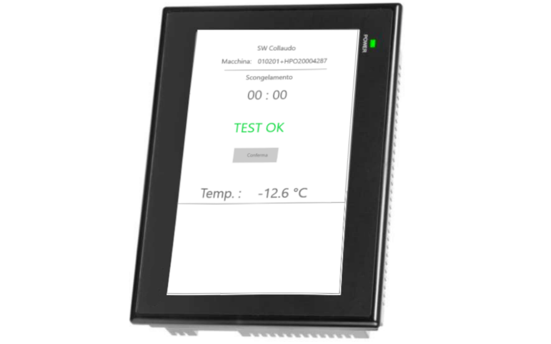 Software di collaudo della HMI di controllo per abbattitori termici