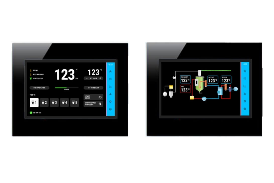 Sviluppo di un’interfaccia touchscreen per il controllo del processo di asciugatura di materiale plastico
